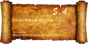 Sternheim Anita névjegykártya